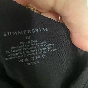 Summersalt Sidestroke black bathing suit